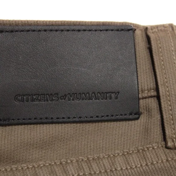 Citizens of Humanity NWT 5 Pocket Jean Cut Pants Size 36 US Solid Green Cotton